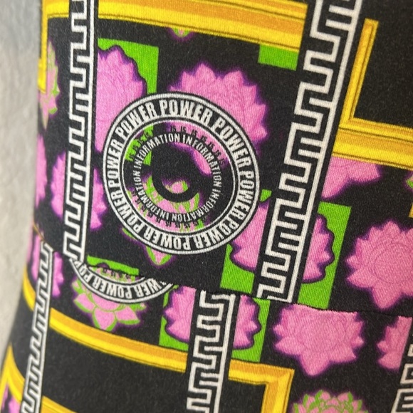 Vintage Versus Versace “Information is Power” Print Shirt Dress Size M - Picture 10 of 11